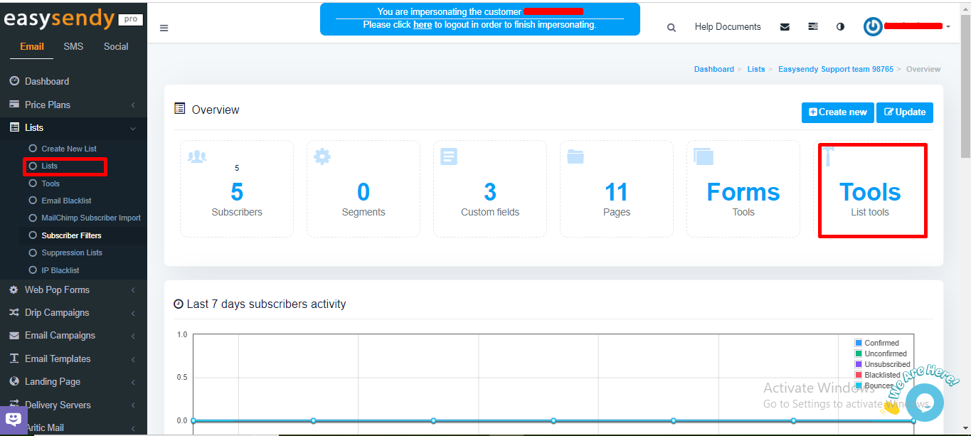 Send List Email List Upload / Import Email List - EasySendy Pro